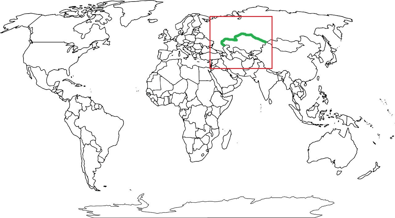 Granica Rosji z Kazachstanem grafika