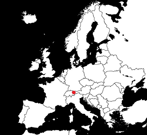 Granica Austrii z Liechtensteinem grafika
