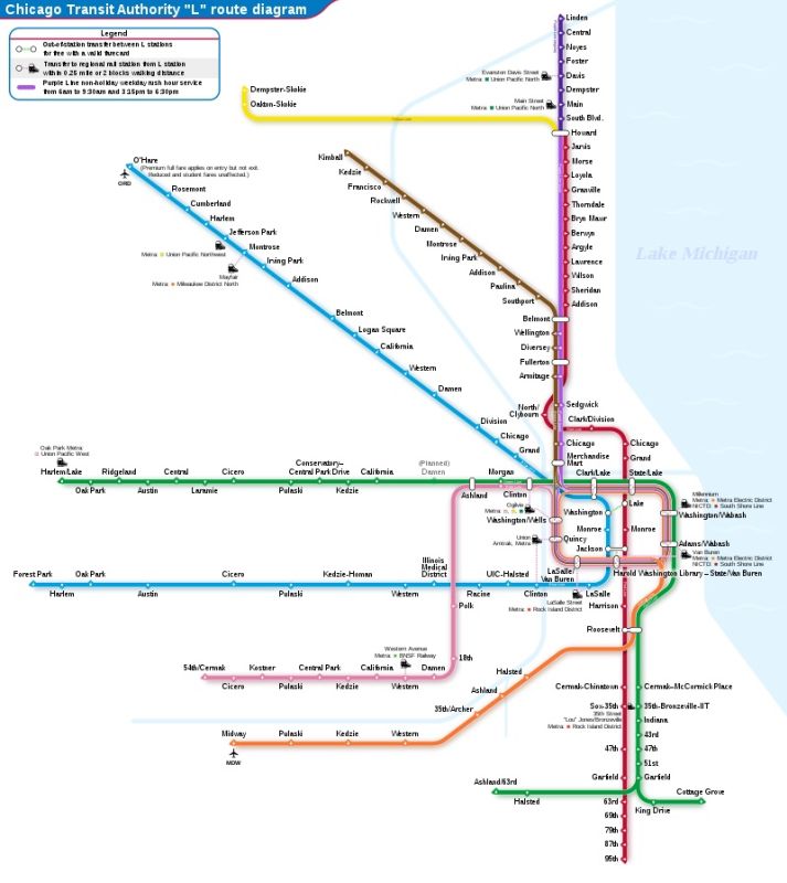 Metro w Chicago grafika