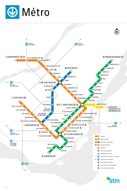 Metro w Montrealu grafika